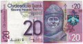 Clydesdale Bank Plc Higher Values From 1982 20 Pounds, 11. 7.2009